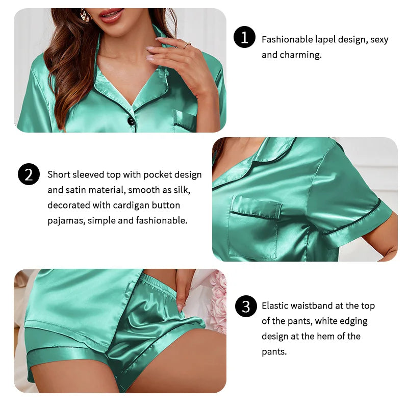 Women’s Luxurious Satin Pajama Set