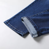 Cotton Men's Jeans Denim Pants Brand Classic Clothes Overalls Straight Trousers for Men Black Oversize Large Size 35 40 42 44 46
