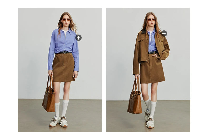 Toyouth Corduroy A-Line Mini Skirt | Autumn 2025