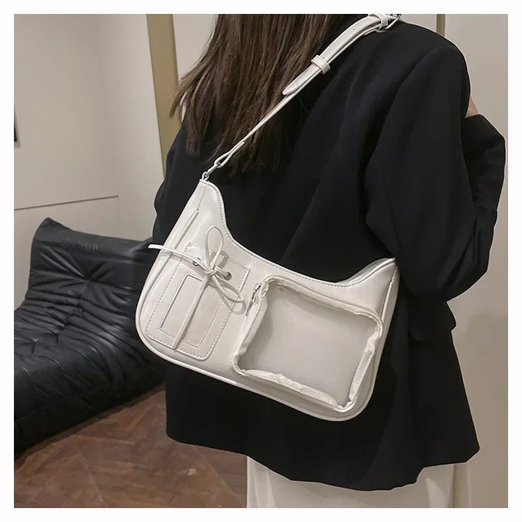 Y2K Transparent Ita Shoulder Bag – Harajuku Crossbody Purse
