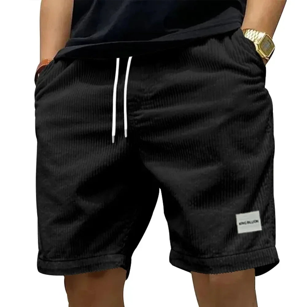 Men's Cotton Cargo Shorts with Elastic Waist