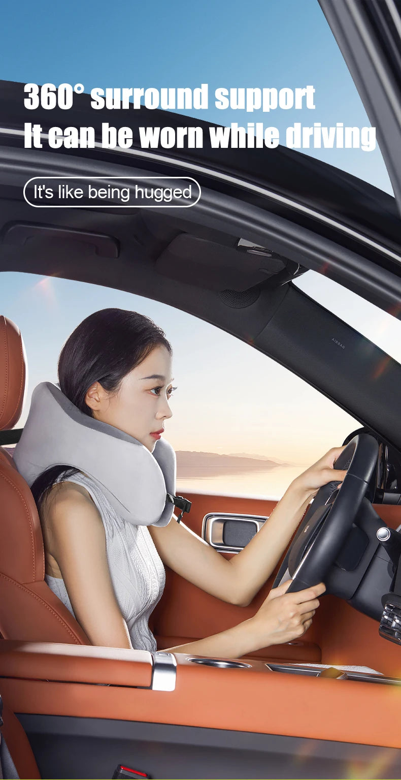 Memory Foam Travel Neck Pillow – Soft U-Shape Support