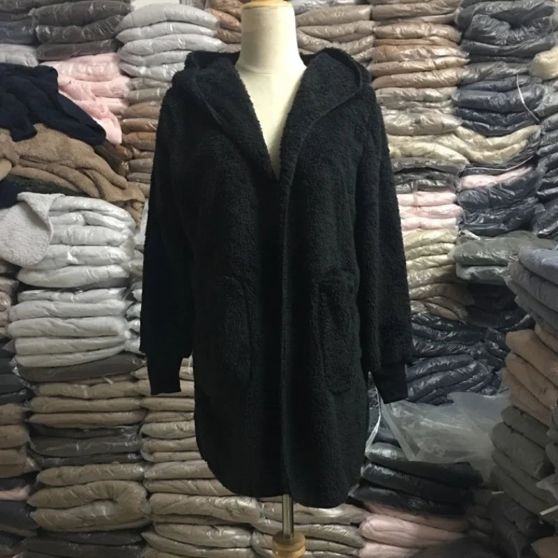 Reversible Fleece Longline Cardigan