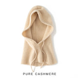 Women's Pure Cashmere Knit Beanie & Scarf Hat
