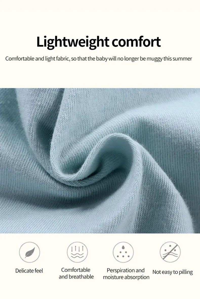 Kids' Summer Cotton 2-Piece Vest Set
