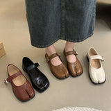 SUOJIALUN Women's Split-Toe Mary Jane Flats