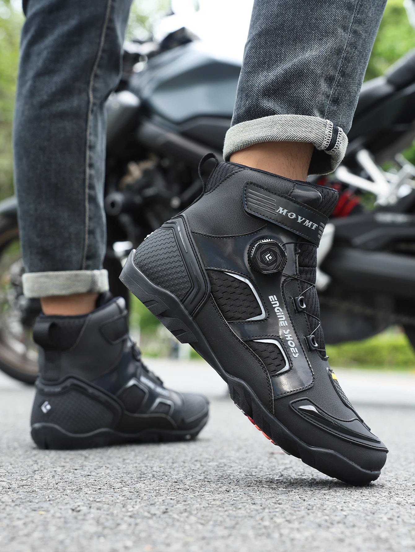 Motorcycle Riding Men Boots Waterproof Motocross Cycling Shoes Off-Road Motorbike Racing Anti-drop Breathable Equipment Sof