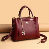 Luxury Triple-Layer Leather Tote & Crossbody