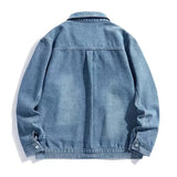 Autumn Men Solid Workwear Denim Jackets Fashion Motorcycle Vintage Jeans Jackets Hommes Slim Fit Cotton Casual Black Blue Coats