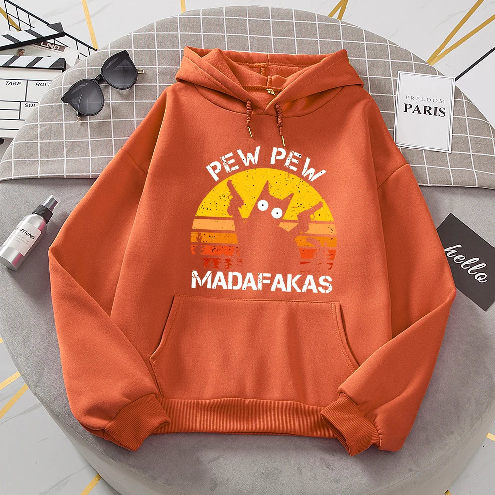 Pew Pew Madafakas Cat Hoodie