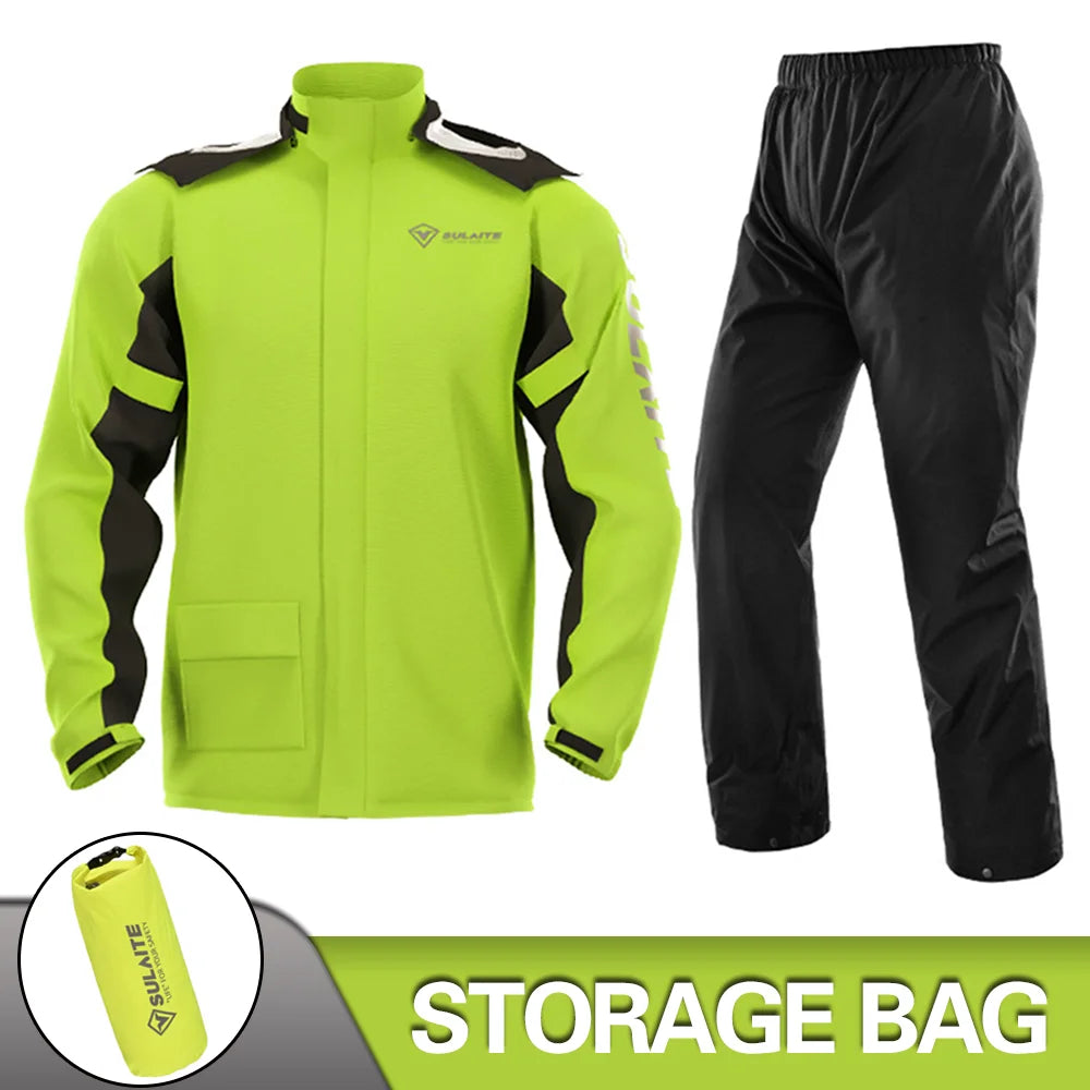 Waterproof Motorcycle Rain Suit – Jacket & Pants Set
