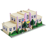 Springfield Elementary School House Modular Buildings Blocks City Apartment Architecture Brick Model Kit Adult DIY Gift 3500PCS