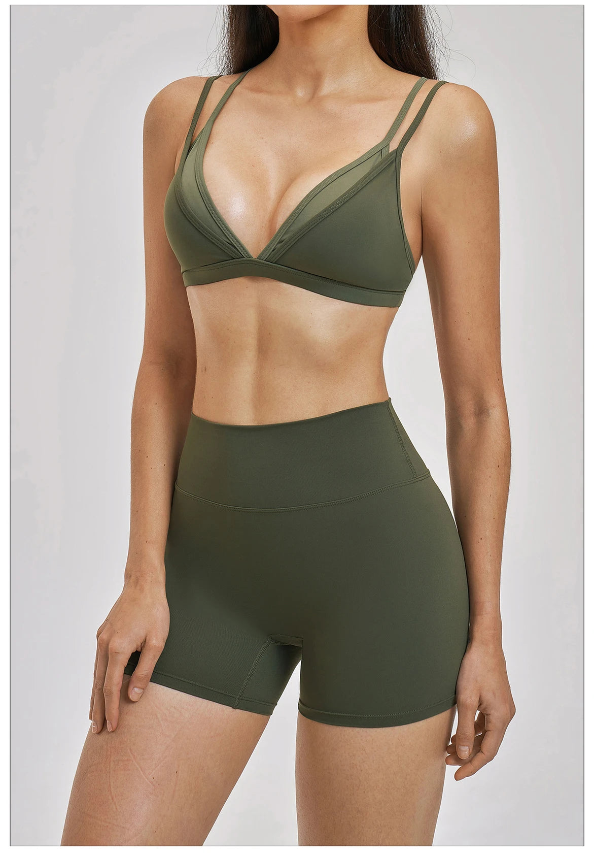 Yoga Sets 2PCS Women's Tracksuit Fitness Outfits Sportswear Workout Set Sports Bra High Waist Leggings Gym Clothing Sports Suits