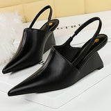 Designer Wedge Heel Sandals – Pointed Toe Women's Pumps