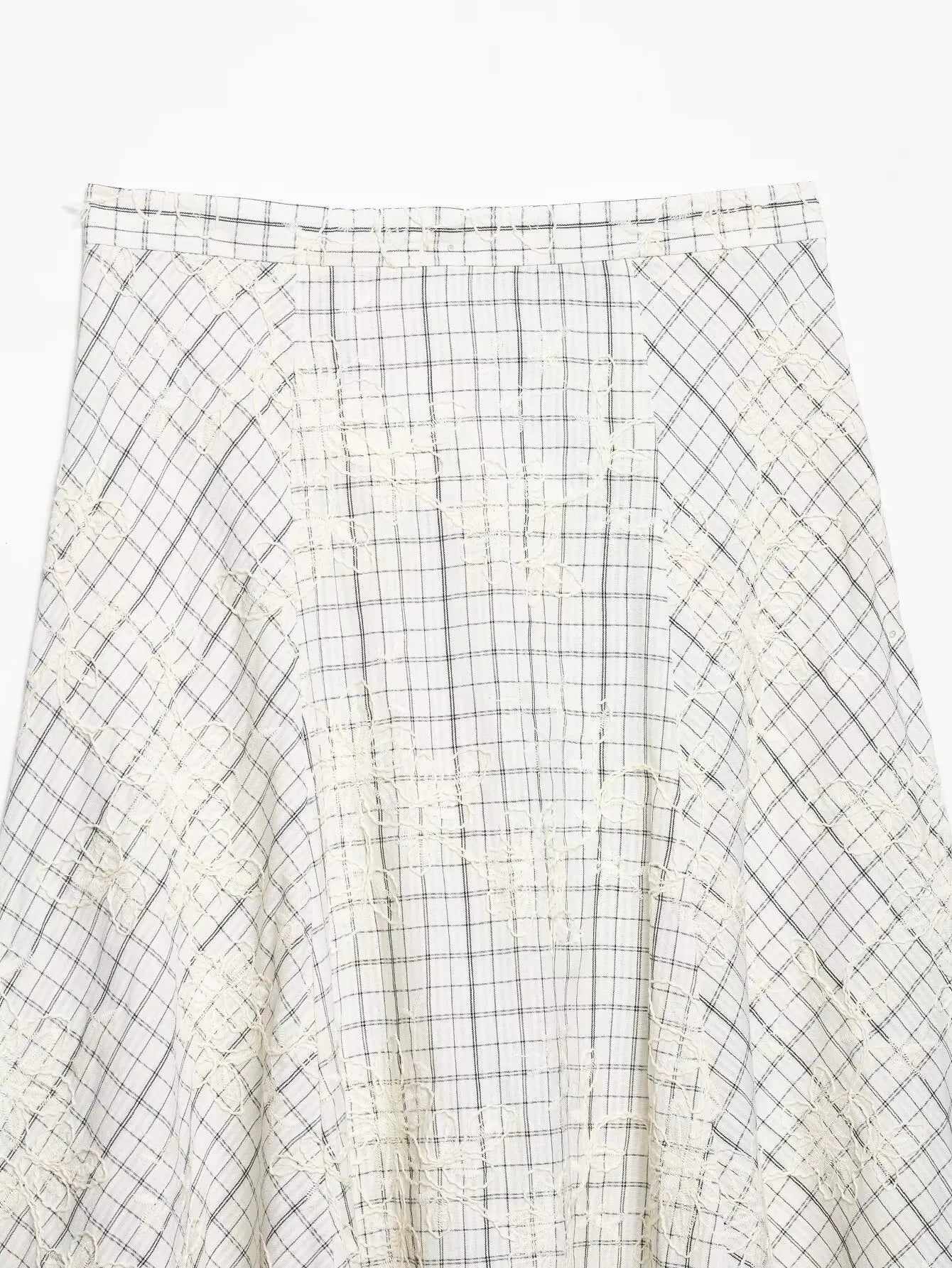 TFAFXY 2026 Summer Bow Plaid Embroidered Blouse Women Sets A-line Midi Long Skirt Suits Y2K