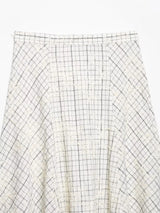 TFAFXY 2026 Summer Bow Plaid Embroidered Blouse Women Sets A-line Midi Long Skirt Suits Y2K