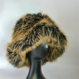 1pcs Winter Faux Fur Bucket Hat Warm Fluffy Plush colorful soft Winter hat Personality fur Fisherman Hats for women Plush hat겨