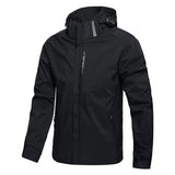 Men’s Hooded Rain Jacket with Detachable Hood