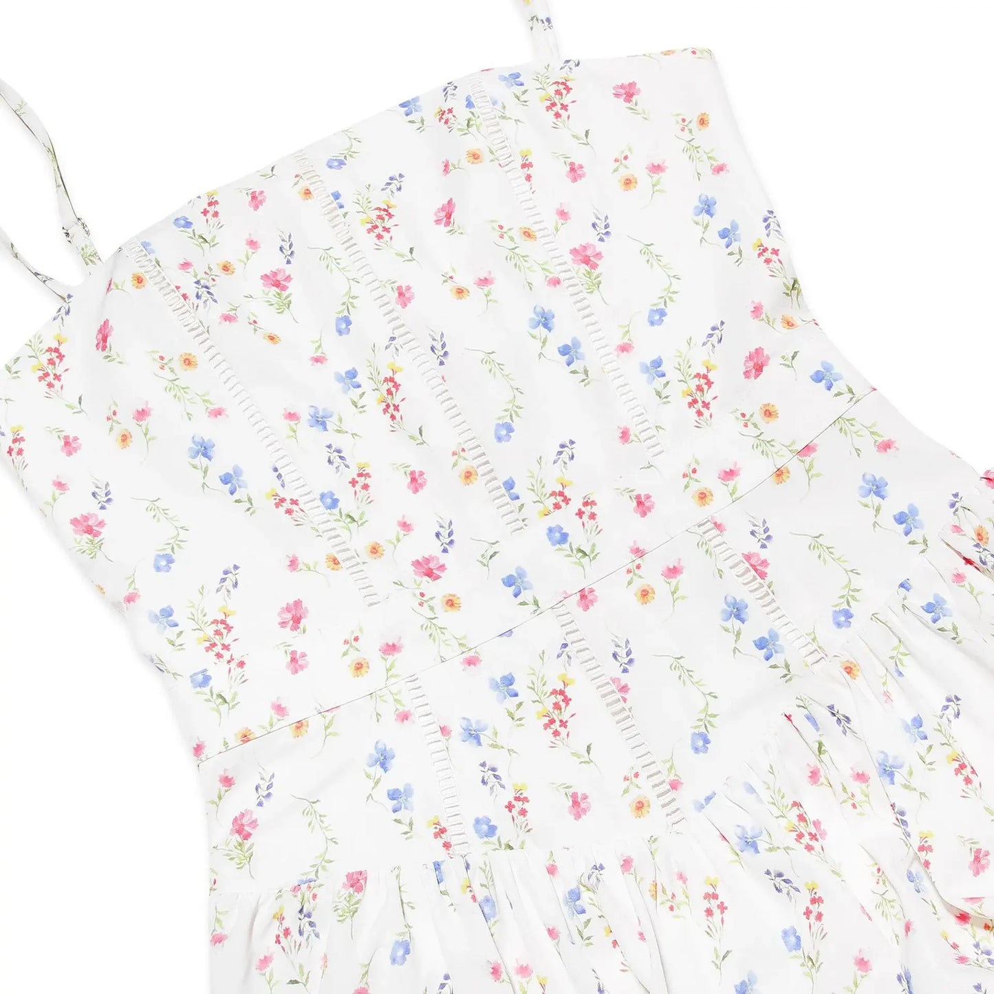 Floral Print Spaghetti Strap Midi Sundress - Elegant Boho Chic Summer Beach Dress