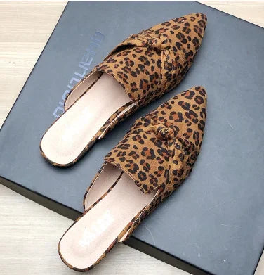 Female Simple Sewing Plain Shoes Outdoor Pointy Toe Slides Camel Blue Soft Sole Wide Fitting 48-33 2022 New Arrivals De Mujer