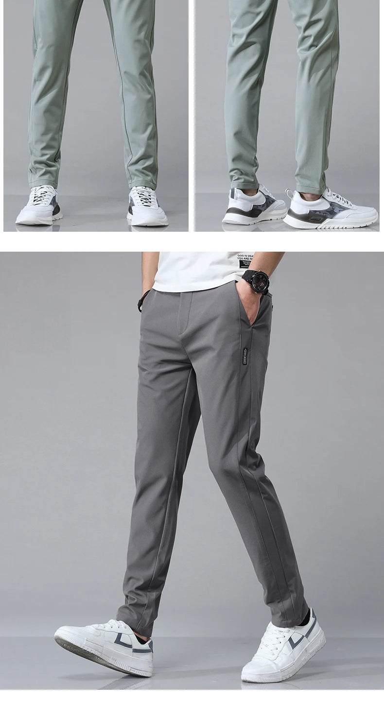 Men's Lightweight Stretch Slim-Fit Pants