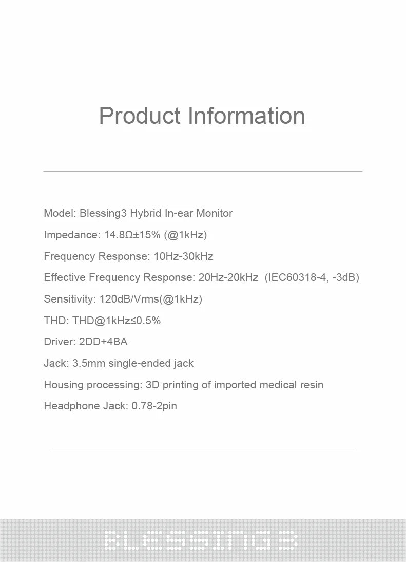 MOONDROP Blessing 3 Hybrid In-Ear Monitor (2DD+4BA)