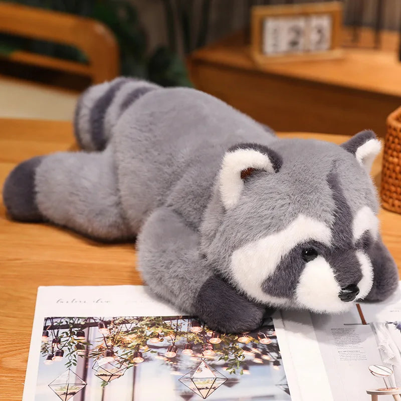 Plush Animal Cuddle Pillow – Raccoon, Fox & Red Panda