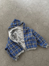 Reversible Oversized Plaid-Lined Hoodie