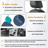 Car Headrest Pillow,Thickened Memory Foam Road Pal Headrest,Neck Support Pillow,180° Adjustable Car Headrest,Travel Car Sleeping