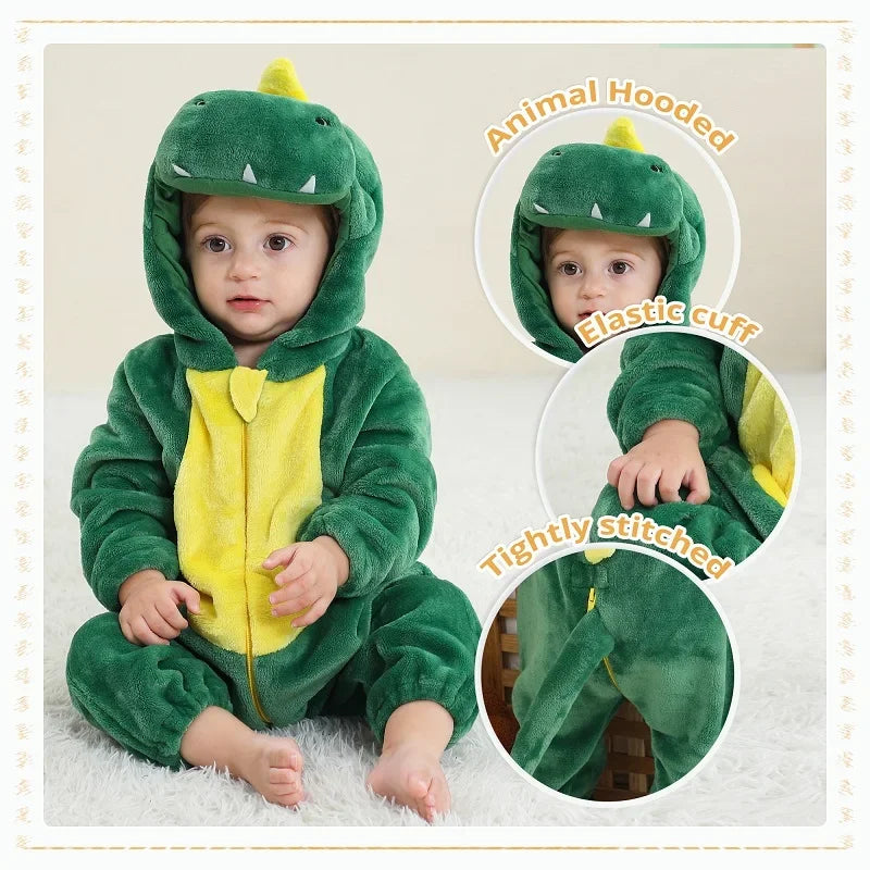 Plush Hooded Baby Winter Romper