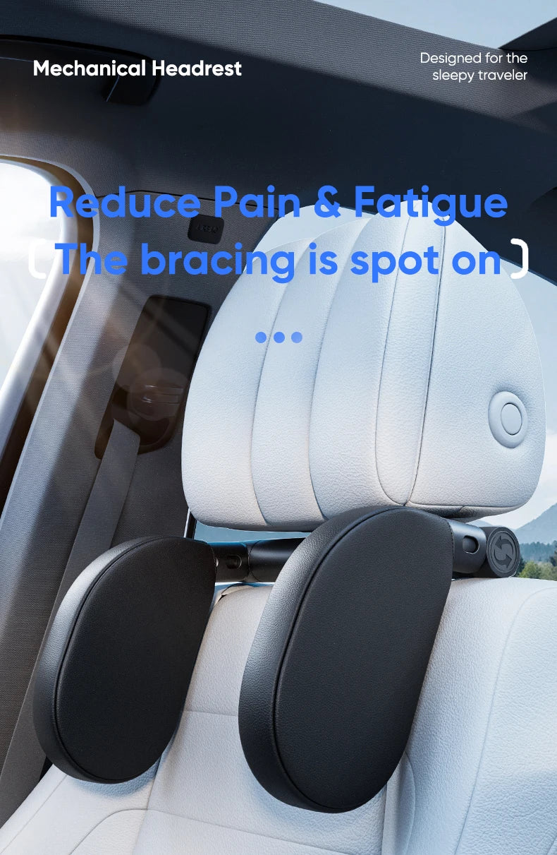 Car Seat Headrest Adjustable Side Head Support Telescopic Support on Cervical Spine for Adults Kids U Shaped Pillow