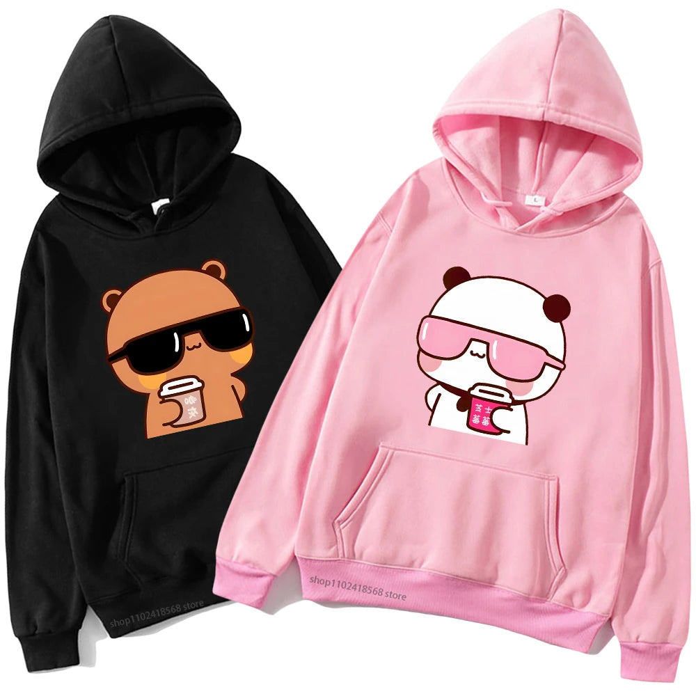Bubu Dudu Couple Hoodies – Kawaii Cartoon Fleece Pullover