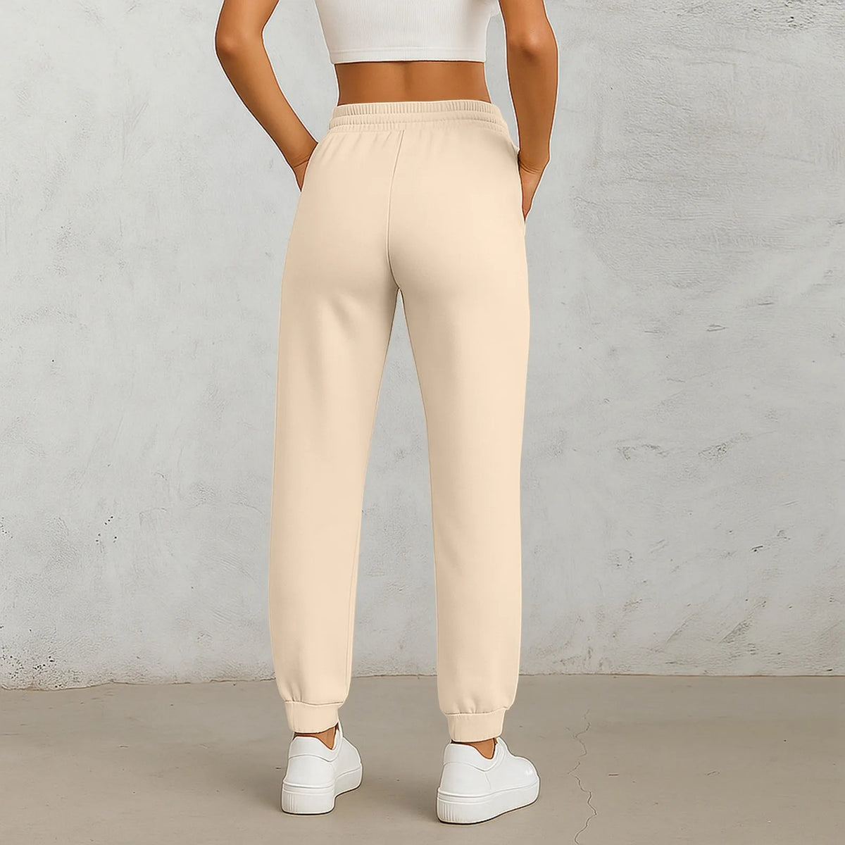 Women's High-Waist Drawstring Straight-Leg Pants