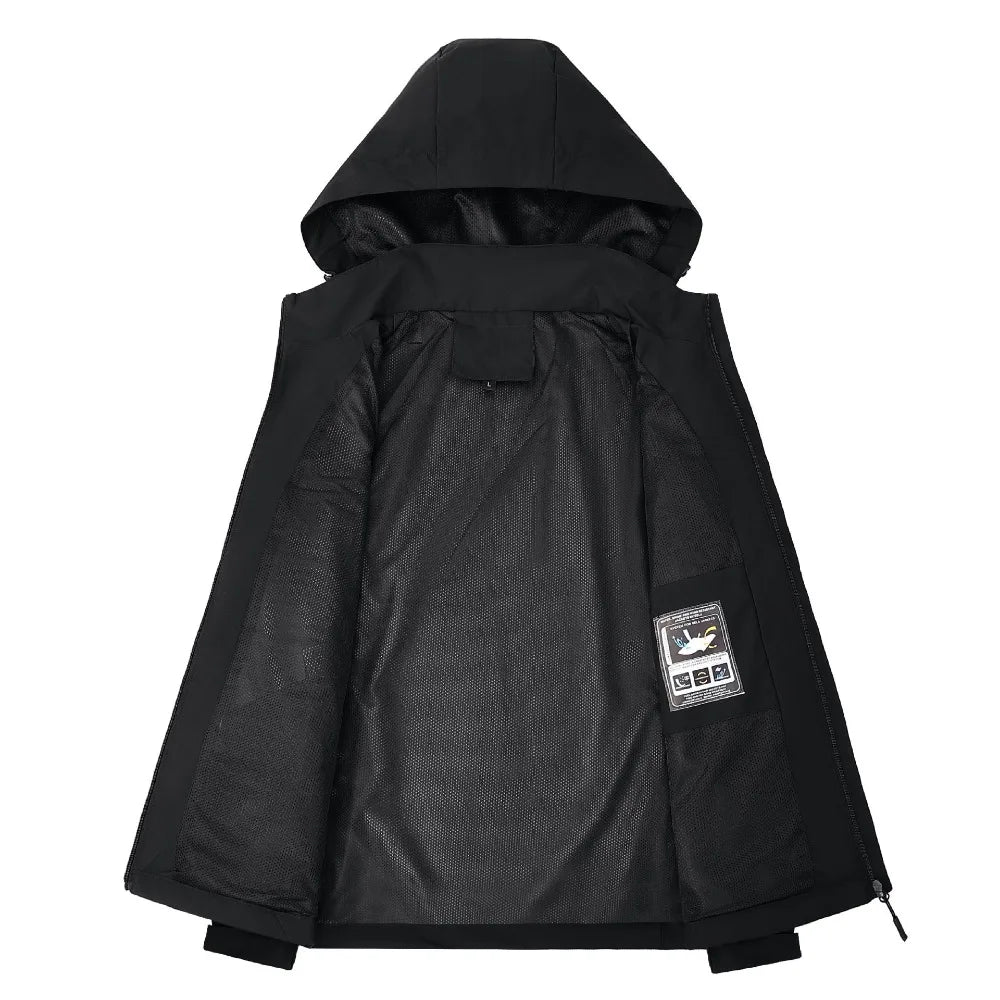 Men’s Hooded Rain Jacket with Detachable Hood