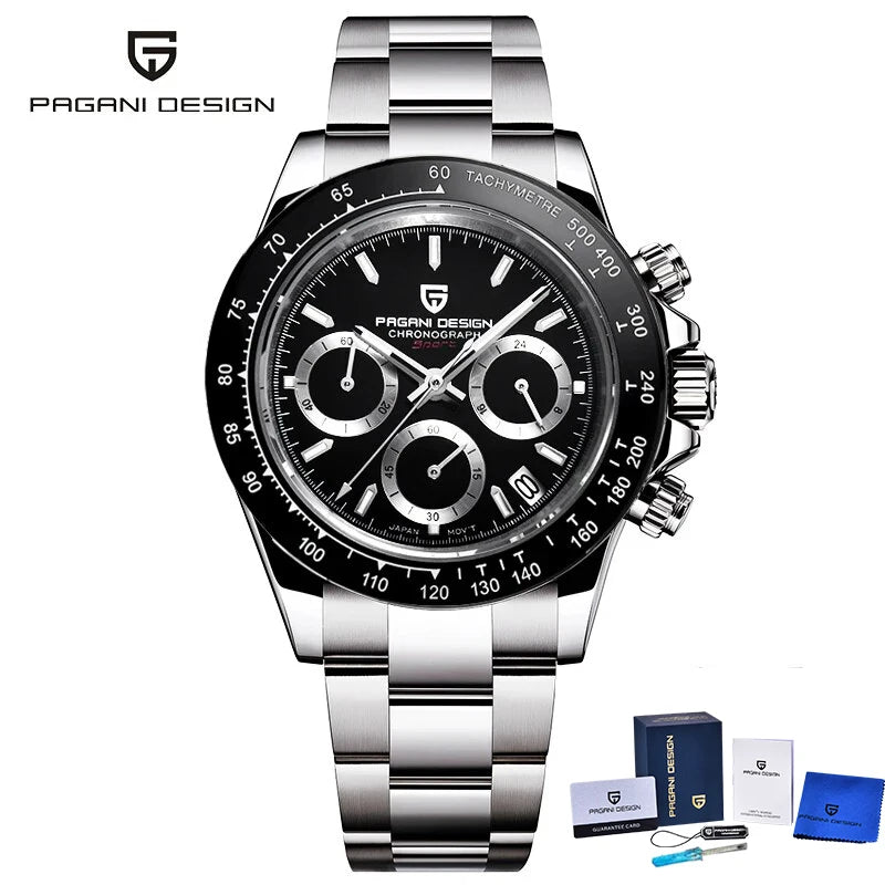 2026 New PAGANI DESIGN Rose Gold Chronograph Men's Watches Luxury Quartz Watch For Men Automatic Date Stainless steel Wristwatch