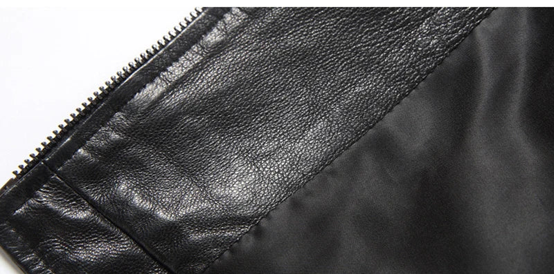 Women's Short Genuine Sheepskin Biker Jacket