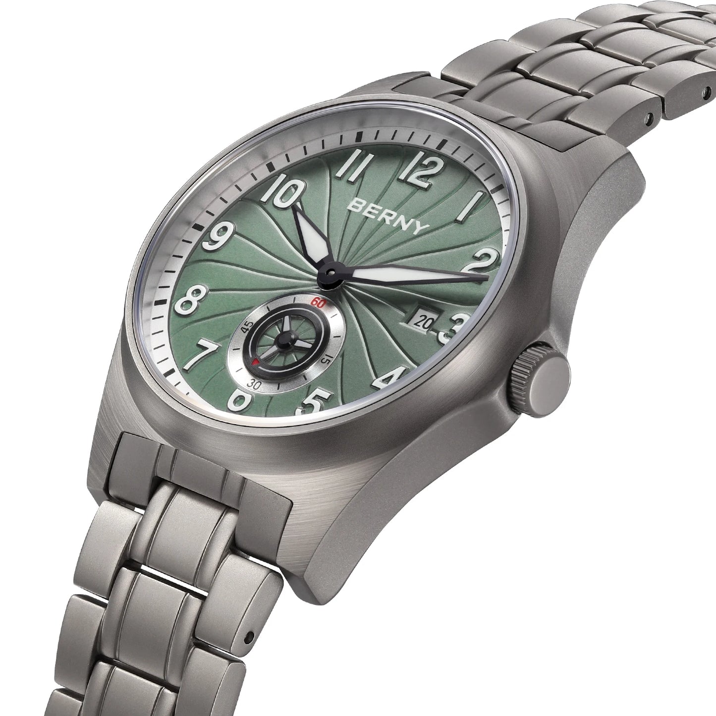 BERNY Full Titanium Automatic Men Watch Super Luminous Mechanical Wristwatch with 10ATM Waterproof Sapphire ST1731 Men Watches