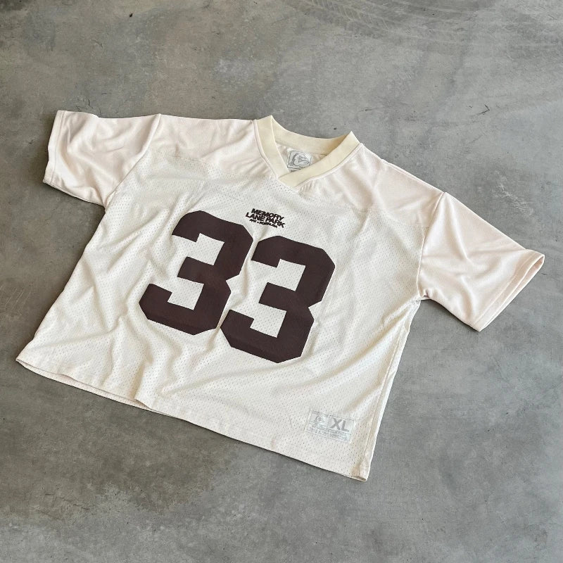 Y2K Retro Oversized Mesh Jersey