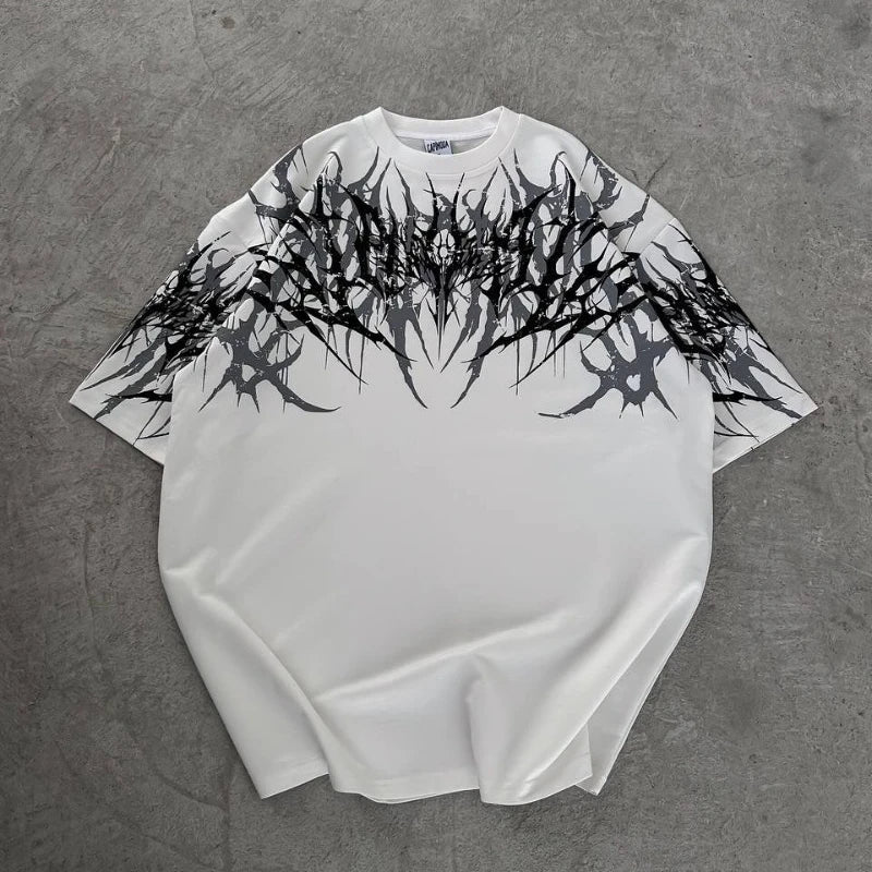 Y2K Cyberpunk Gothic Graphic Tee