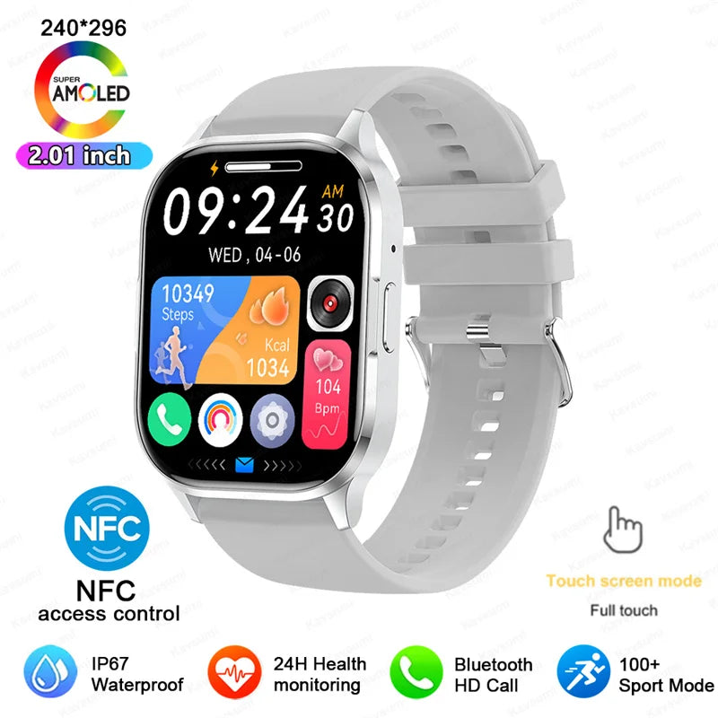 GUHUAVMI AMOLED Smartwatch – Bluetooth Call & Health Tracker