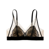 Sujiin Women's Lace Bra – Wireless Seamless Triangle Cup