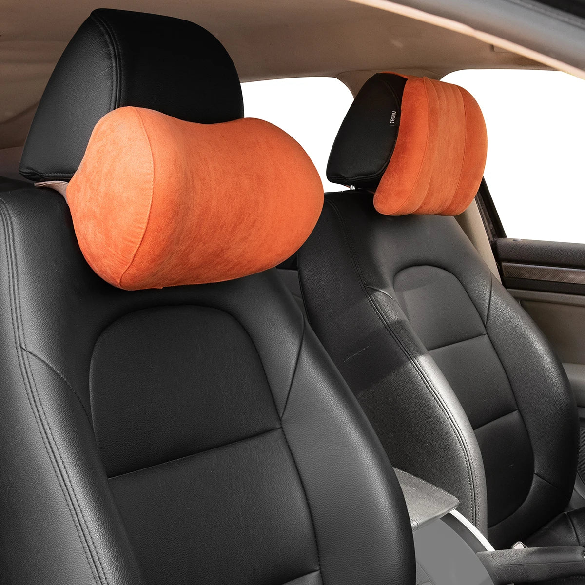 Forbell Car Headrest Pillow Suede Fabric Car Neck Pillow Car Seat Pillow Rest Headrest Memory Foam Headrest Car Accessories