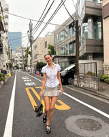 Women's Retro Pleated Mini Skirt
