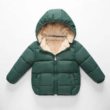 Kids’ Plush Cartoon Hooded Jacket