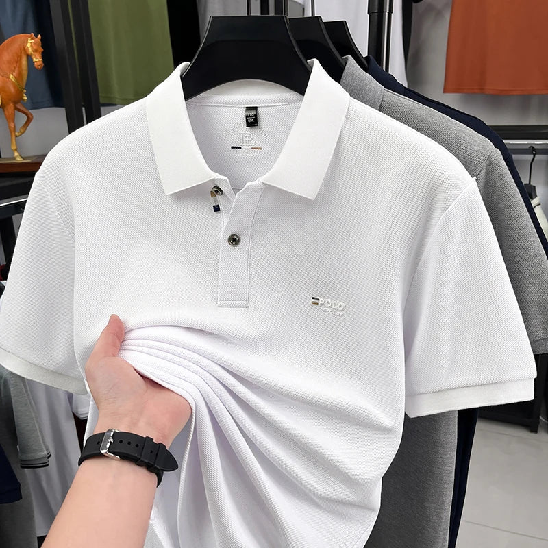 Men's Refined Short Sleeve Polo Shirt | Business Casual