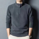 Men’s Fleece Half-Zip Stand-Collar Sweatshirt