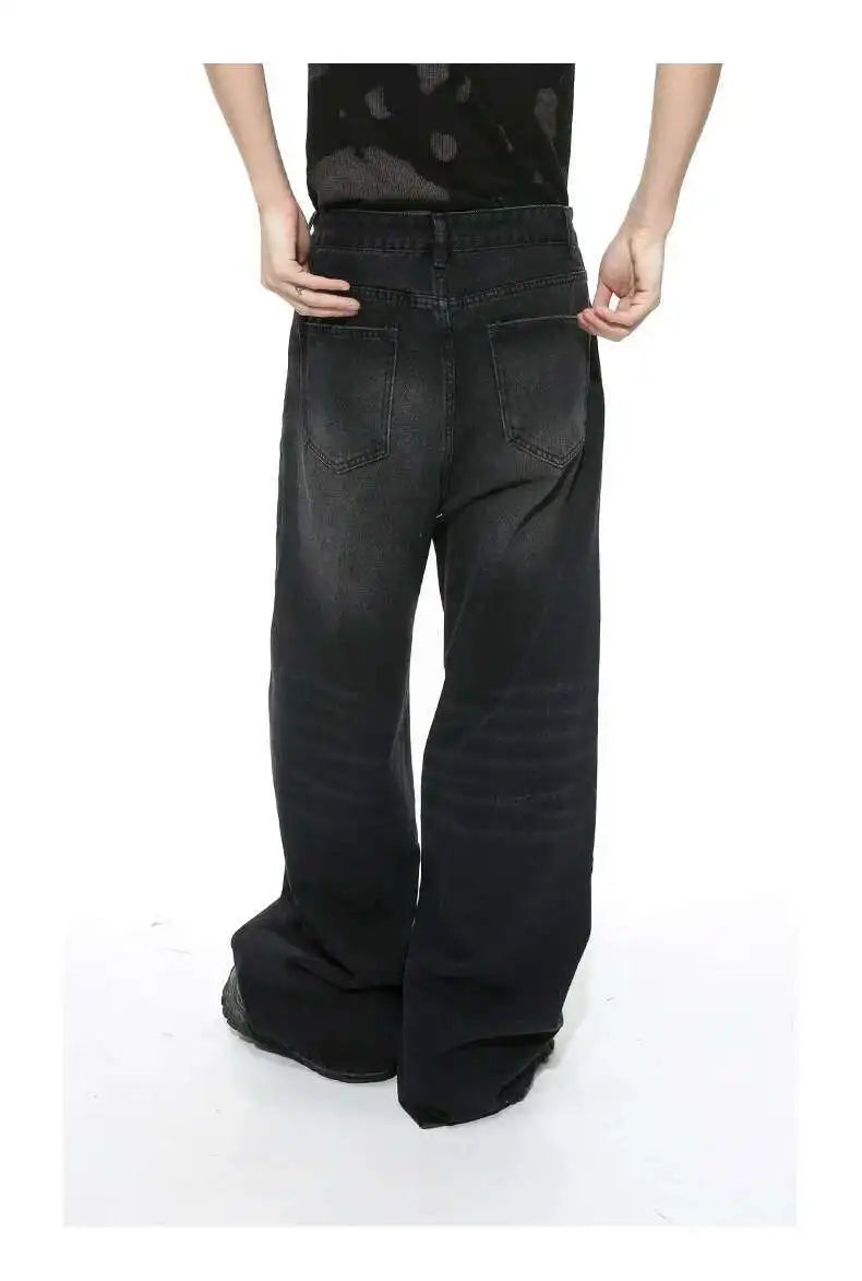 Men’s Vintage Gradient Wide-Leg Jeans