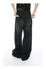 Men’s Vintage Gradient Wide-Leg Jeans