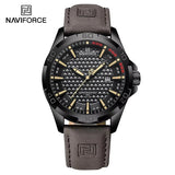 NAVIFORCE Men Casual Sport Military Quartz Calendar Wrist Watch for Man Business Leather Waterproof Male Clock Relogio Masculino
