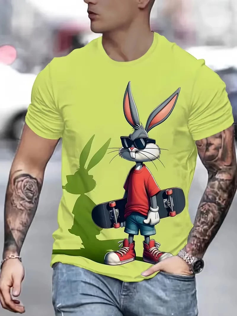 Men’s Rabbit Graphic Streetwear Tee